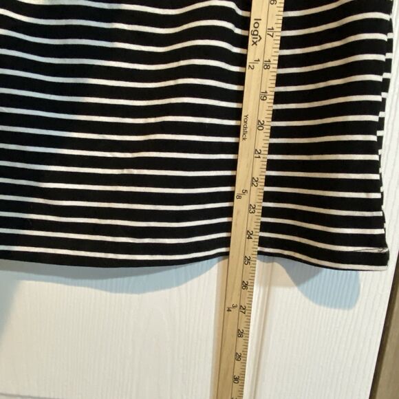 Here & Now Striped Top Bow Girly Glam Bling Coquette Bold Feminine Size Large - Picture 6 of 7